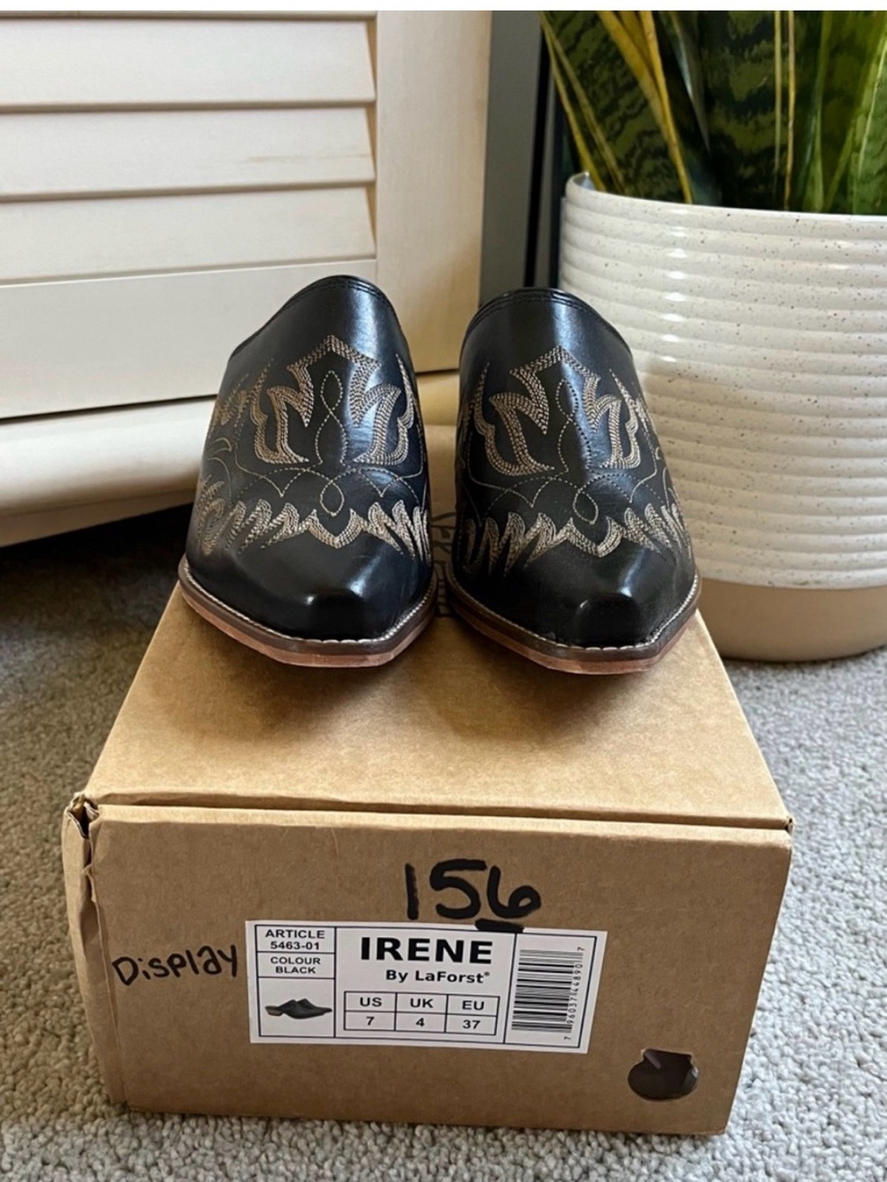 NIB LaForst Genuine Leather and Calf Hair
Ranch Mules Size 7 "Irene"
